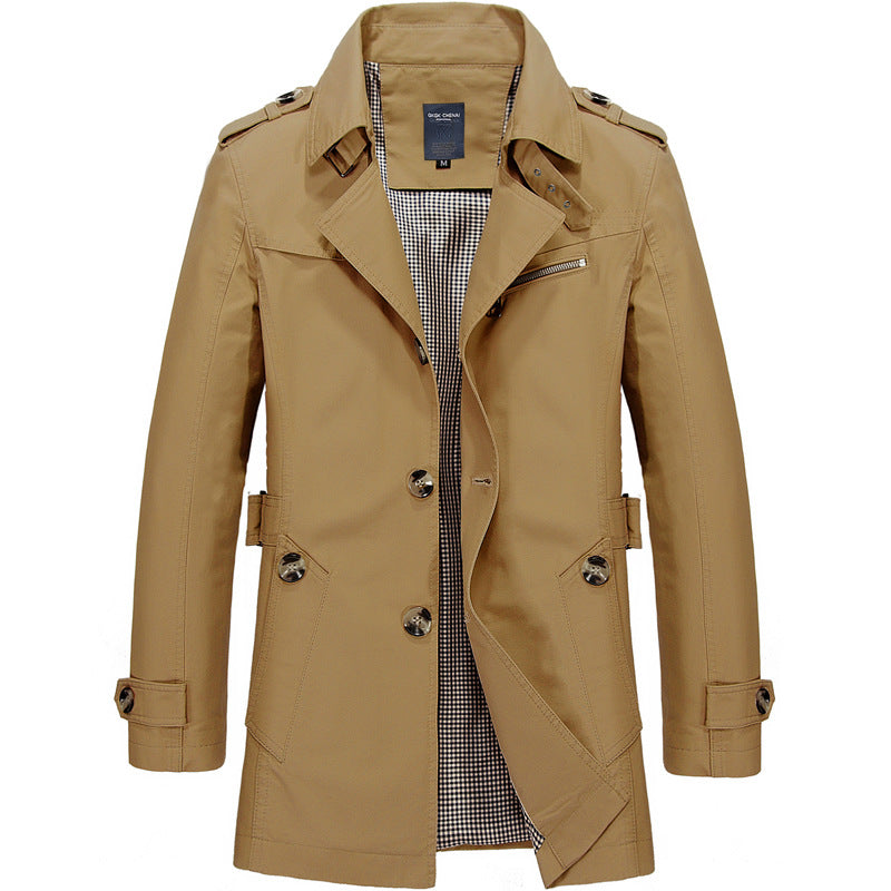 MICHEAL™ | 2024 MEN'S BUSINESS WINDBREAKER LONG JACKETS MADE OF PURE COTTON